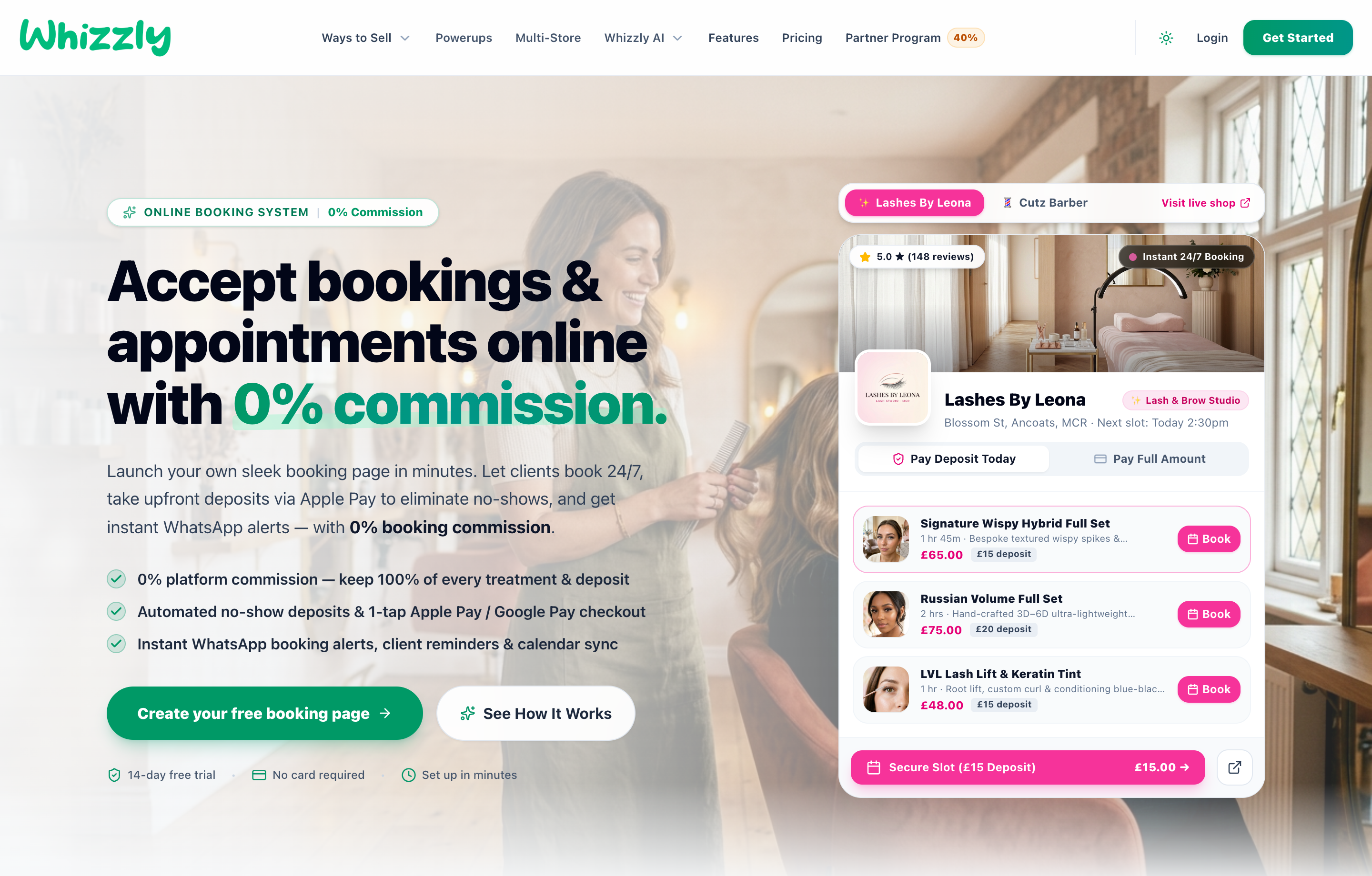 Smart Appointments & Zero-No-Show Deposit Engine