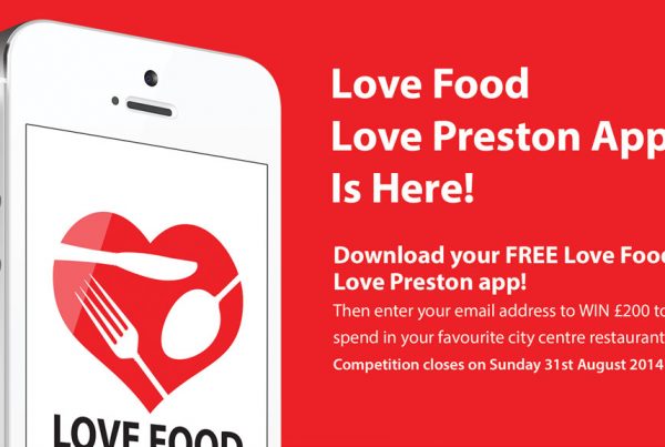 Love Food Love Preston App Showcase flyer