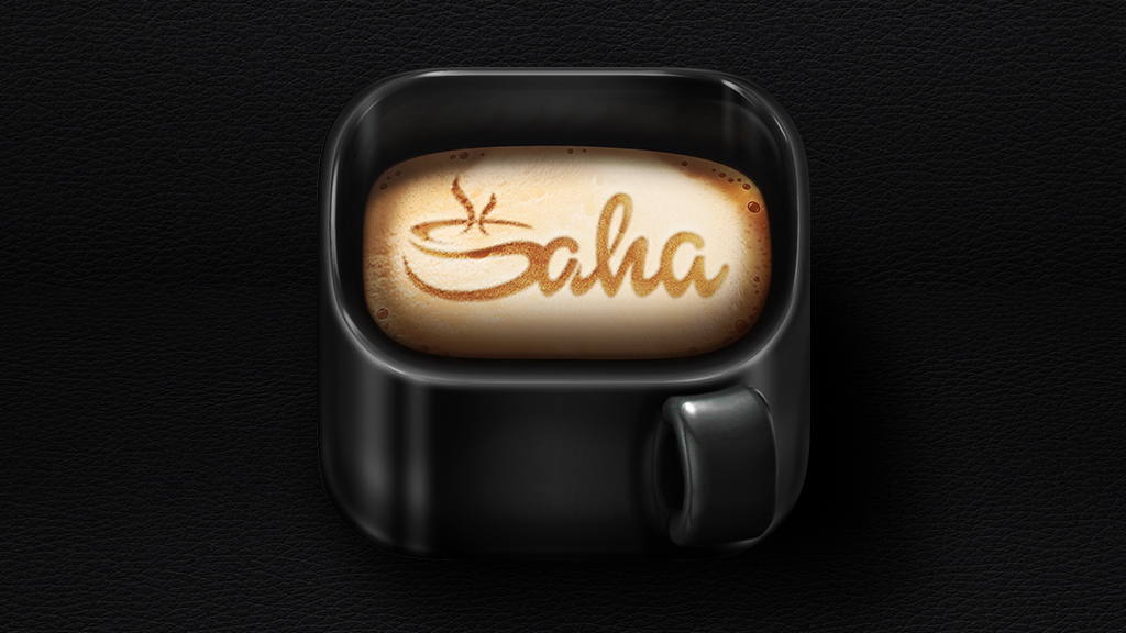 coffee iOS icon V2 designed for SAHA CAFE